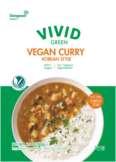 [Dongwon] Vivid Green Vegan Spicy Curry 180g * 3 Pack