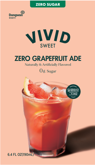 [Dongwon] Vivid Sweet Zero Ade 190ml * 10 Pack (2 flavors)