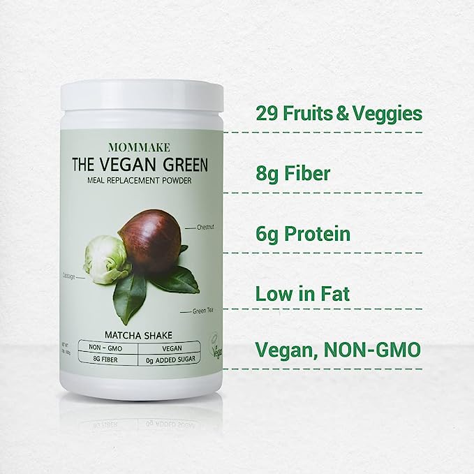 [MOMMAKE] The Vegan Green Shake Powder 1.76lb(800g) Matcha Jeju Green tea Grain Vegetables Nutritional Drink