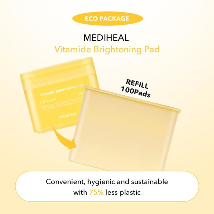 [MEDIHEAL] Vitamide Brightening Pad (100 Pads) - Refill