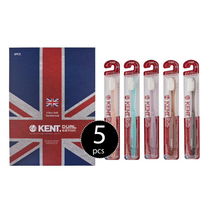 [KENT] Crystal Finest Soft Toothbrushes (Pack of 5)