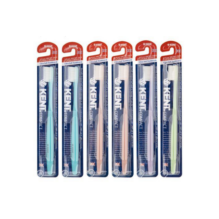 [KENT] Compact Finest Soft Toothbrush (Pack of 6)