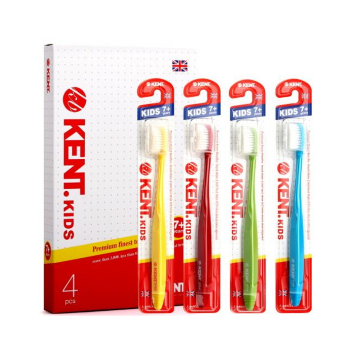 [KENT] Kids Finest Soft Toothbrush for (Pack of 4)