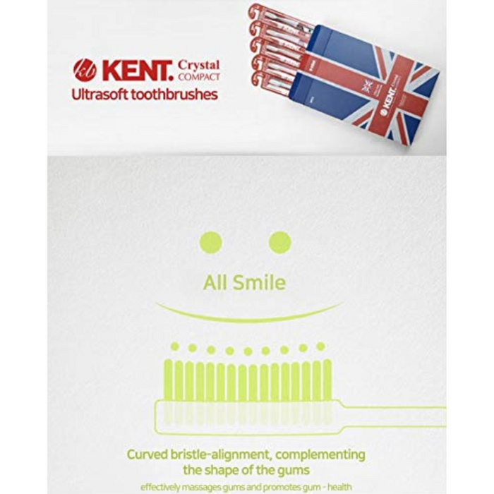 [KENT] Crystal Finest Soft Toothbrushes (Pack of 5)