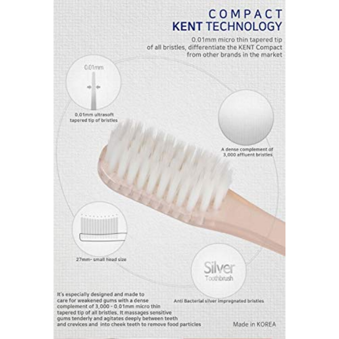 [KENT] Compact Finest Soft Toothbrush (Pack of 6)