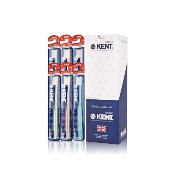 [KENT] Compact Finest Soft Toothbrush (Pack of 6)