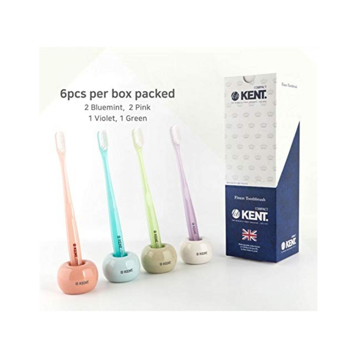 [KENT] Compact Finest Soft Toothbrush (Pack of 6)