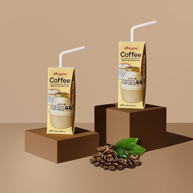 [Binggrae] Coffee Flavored Milk 6.8 Fl Oz (Pack of 24)
