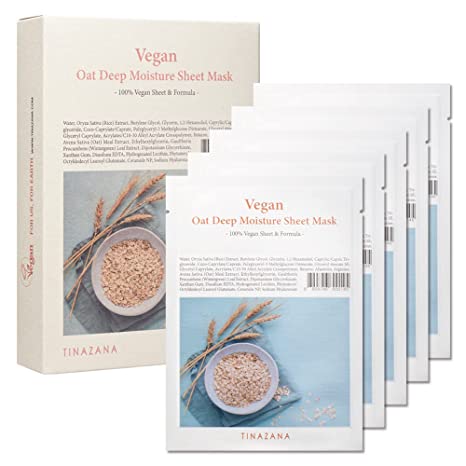[TINAZANA] Vegan Oat Deep Moisture Sheet Mask 5pcs