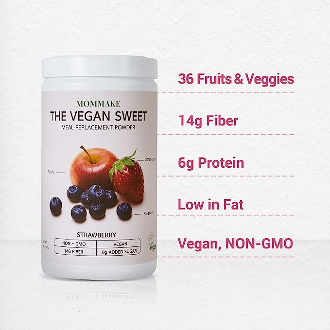 MOMMAKE The Vegan Sweet Shake Powder 1.76lb(800g) Strawberry Fruit Grain Vegetables Nutritional Drink
