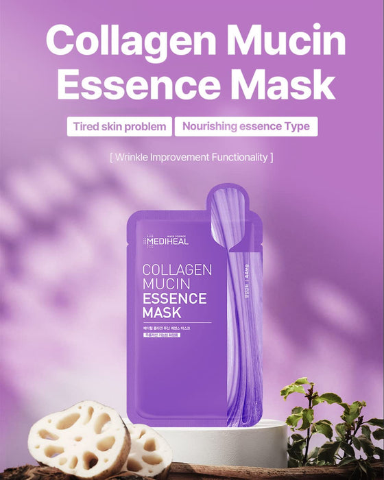 [MEDIHEAL] Collagen Mucin Essence Mask x5