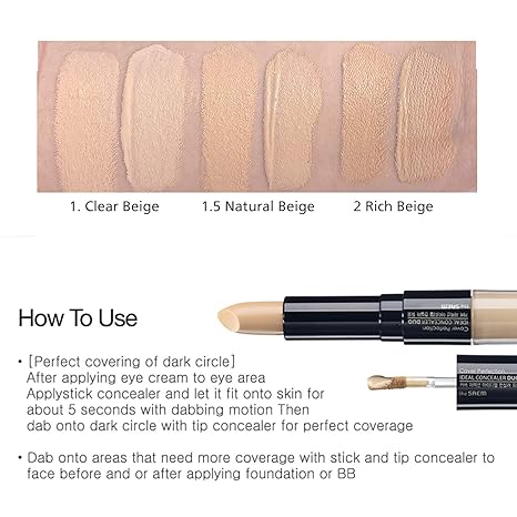 [the SAEM] Cover Perfection Ideal Concealer Duo (3 Colors)