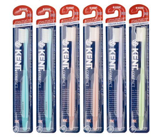 [Kent] Compact Finest Soft Toothbrush (Pack of 6)