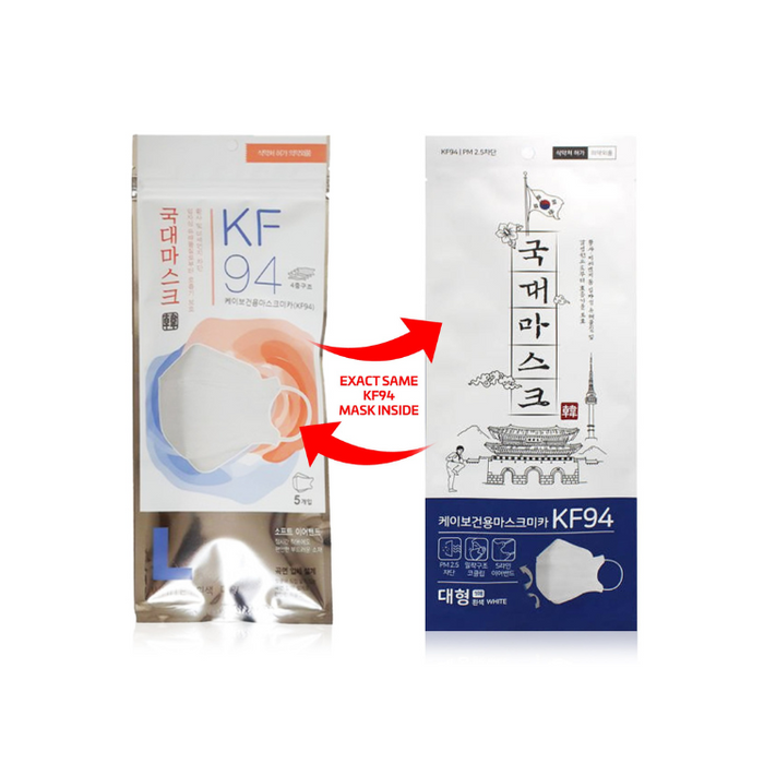 [KOREA Mask] KF94 Kukdae Large(5pcs/bag)-Trifold