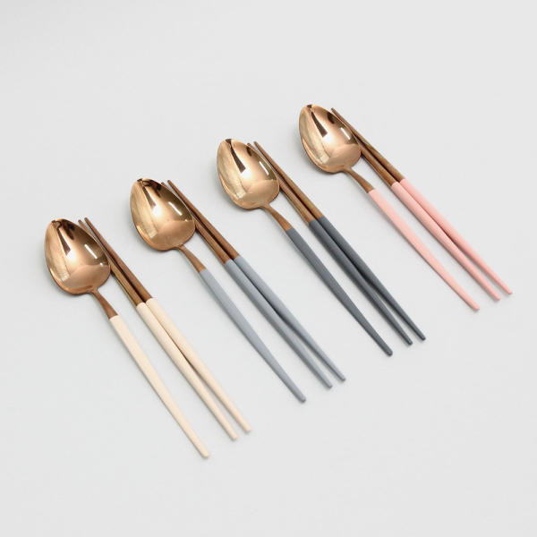 [SSUEIM] Maribel Cutlery 3 Piece Set - Spoon, Chopsticks & Spoon Holder, 10% off 4 sets