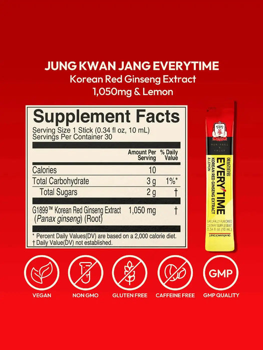 [JungKwanJang] Everytime Korean Red Ginseng Extract - Lemon