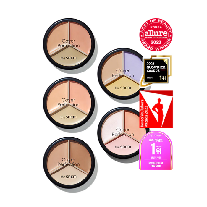 [the SAEM] Cover Perfection Triple Pot Concealer 4.5g*3 (5 Colors)