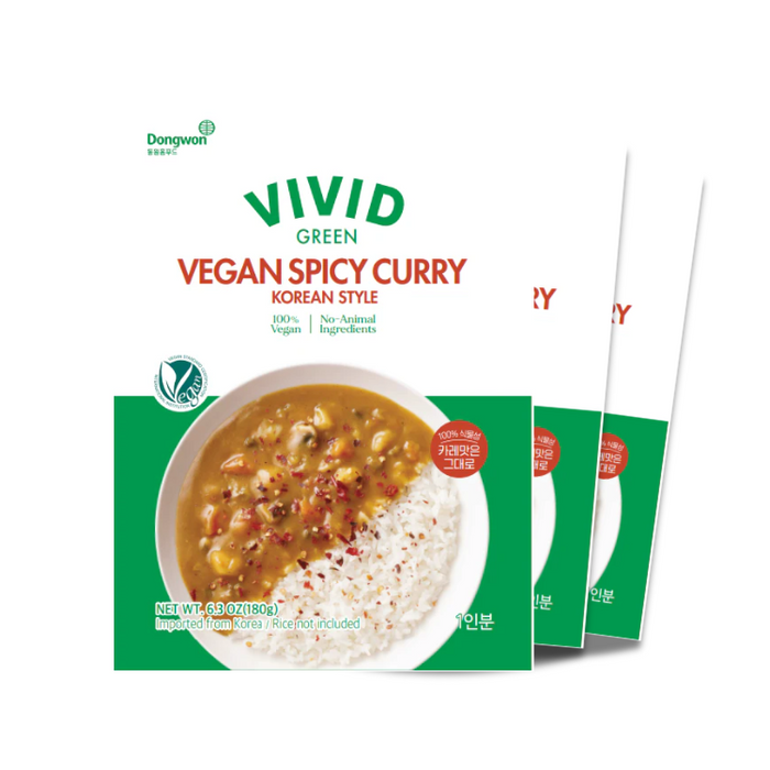 [Dongwon] Vivid Green Vegan Spicy Curry 180g * 3 Pack