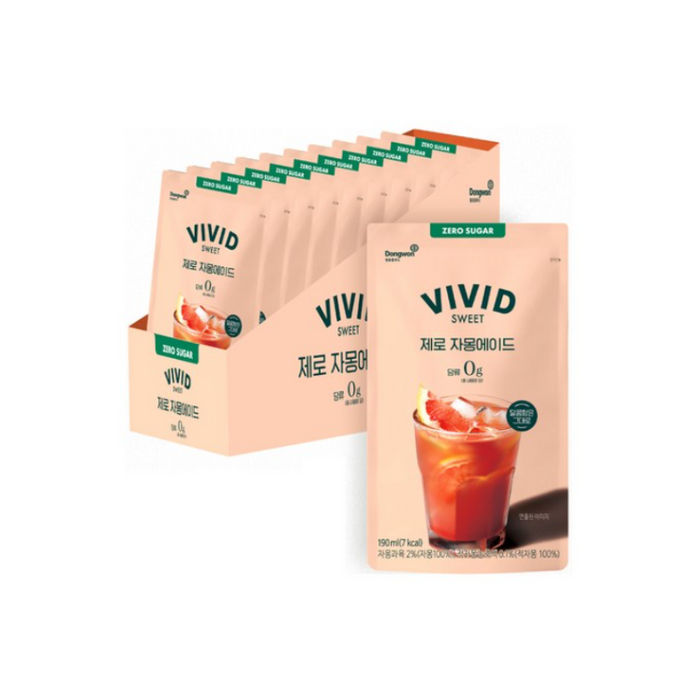 [Dongwon] Vivid Sweet Zero Ade 190ml*10 Pack (2 Flavors)