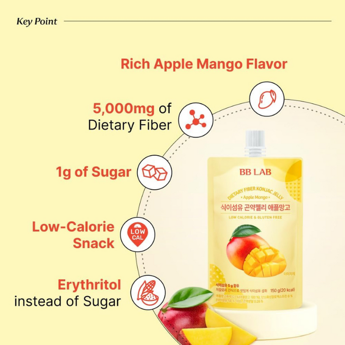 [Nutrione] BB LAB Dietary Fiber Konjac Jelly Apple Mango 150g*10 Packs