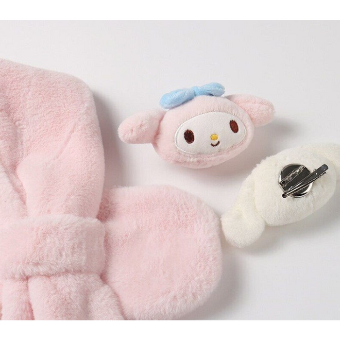 [SANRIO] Plush Pin Scarf