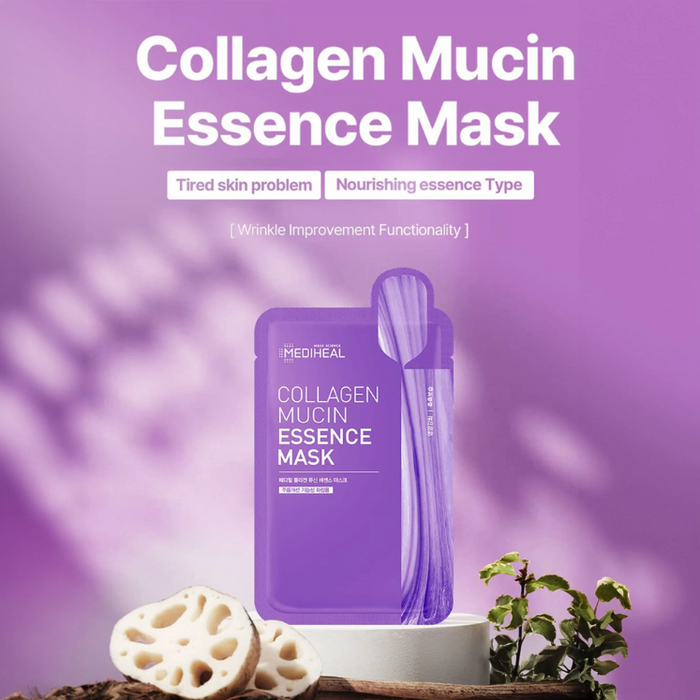 [MEDIHEAL] Collagen Mucin Essence Mask (5pcs)