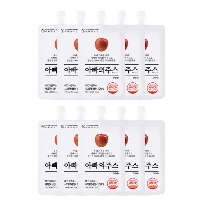 [YEONDOO FARM] Papa's Apple Juice 100ml*10pcs