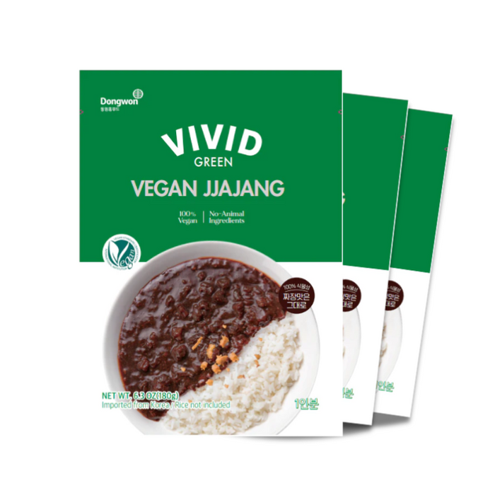 [Dongwon] Vivid Green Vegan Jjajang 180g x 3 Pack