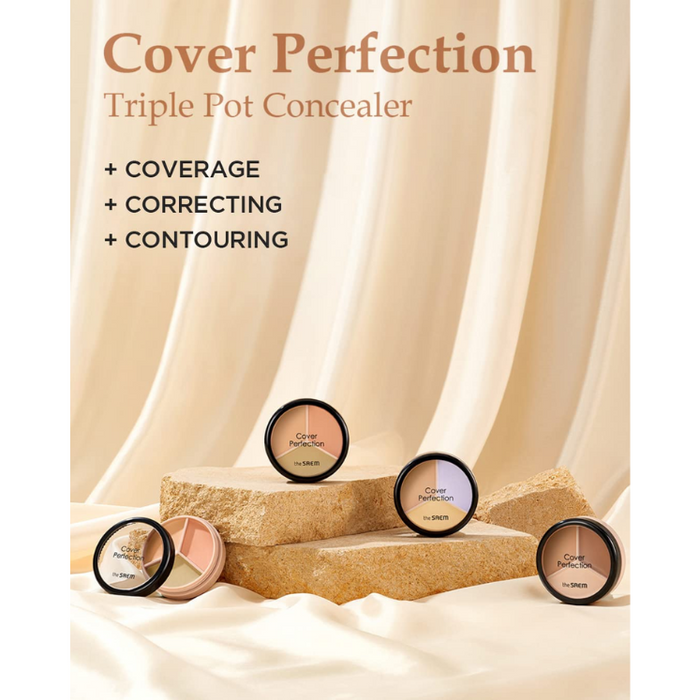 [the SAEM] Cover Perfection Triple Pot Concealer 4.5g*3 (5 Colors)