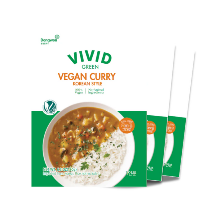 [Dongwon] Vivid Green Vegan Curry 180g x 3 Pack