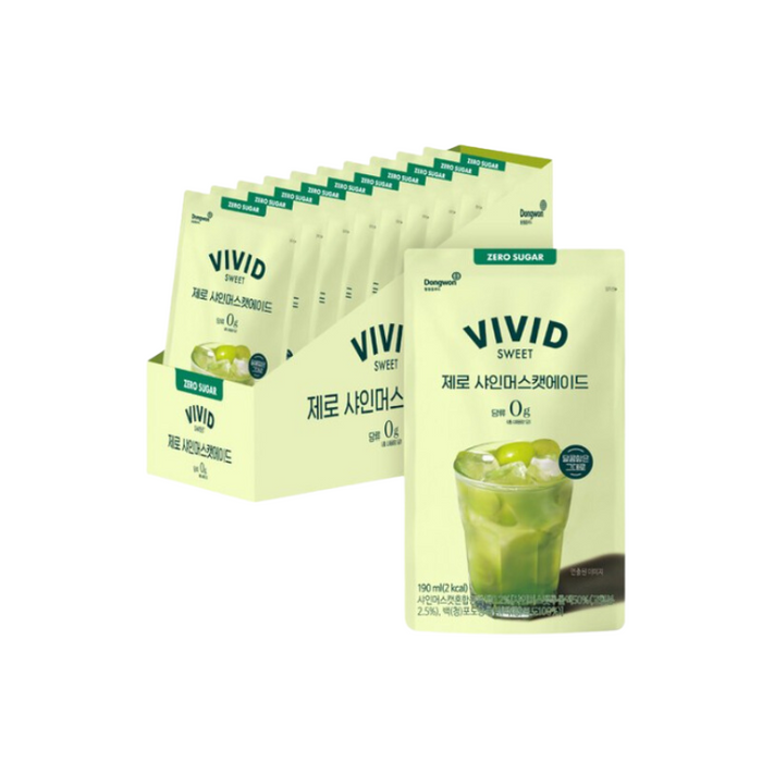 [Dongwon] Vivid Sweet Zero Ade 190ml*10 Pack (2 Flavors)