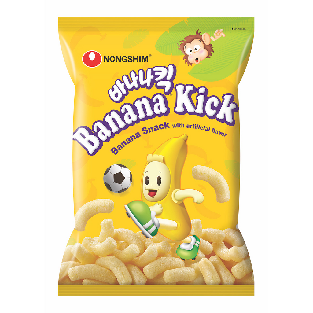 Nongshim Banana Kick Korean banana puff snack