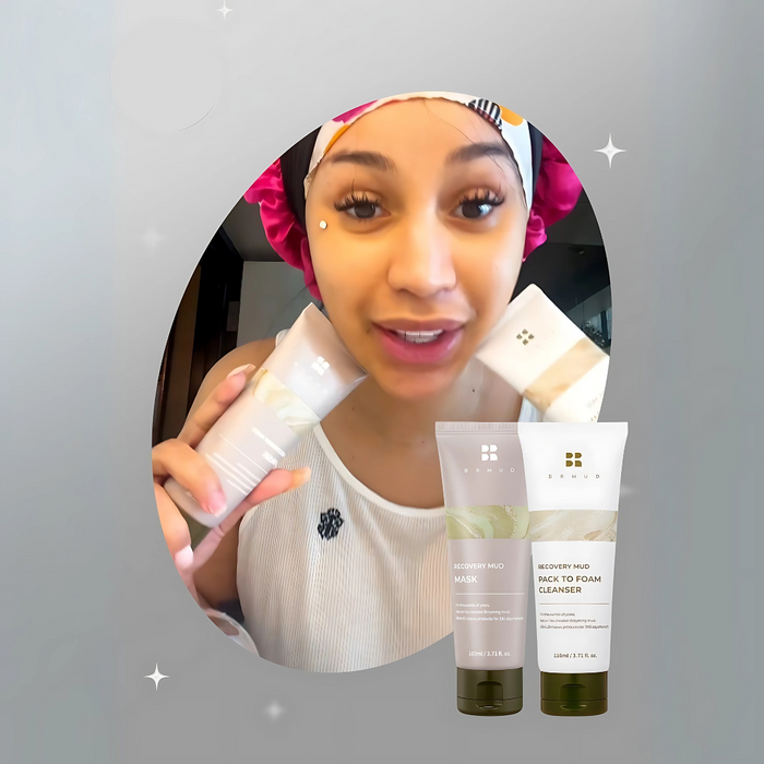 [BRMUD] Recovery Mud Mask + Recovery Mud Pack to Foam Facial Cleanser - Cardi B BEST Skincare Bundle