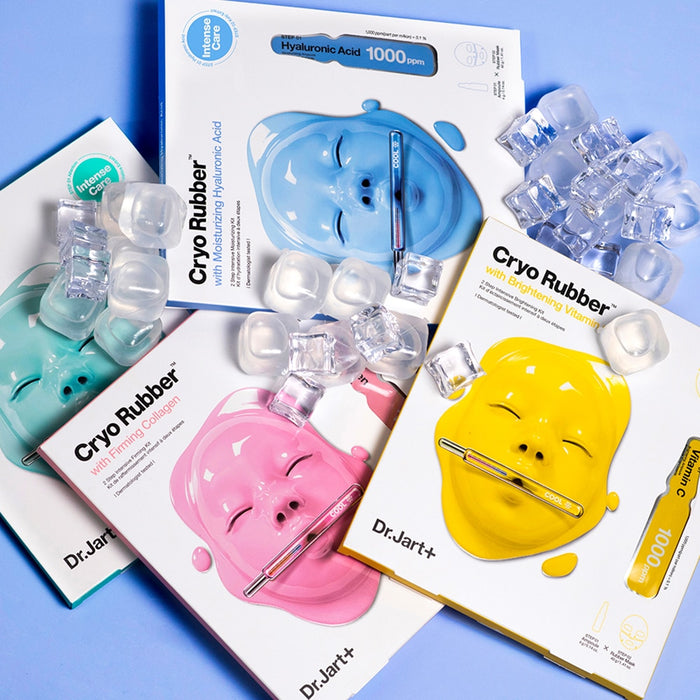 Dr.Jart Dermask Cryo Rubber Facial Mask Pack NEW UPGRADE Ampoule + Rubber Mask 2 Step Kit (Firming Collagen)