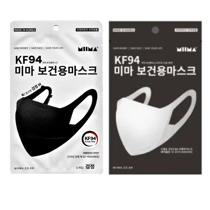 MiIma KF94 Adult-Medium(White50PCS, Black50PCS)
