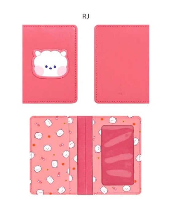 [BT21] Minini Leather Patch Card Case