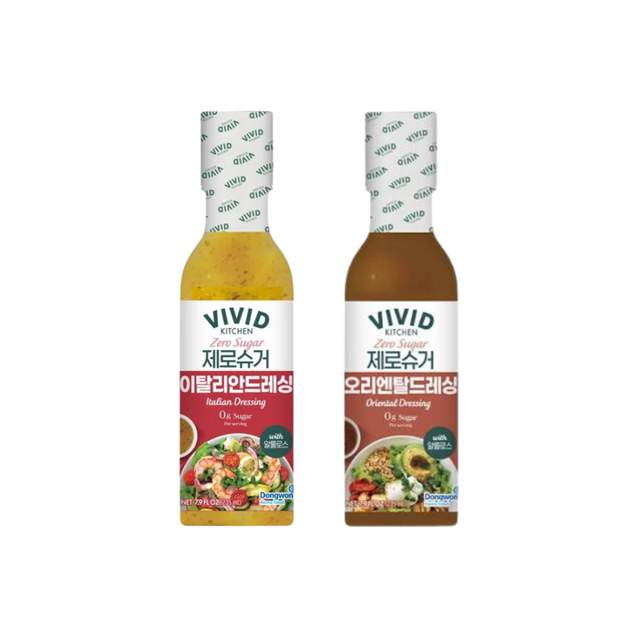 [Dongwon] Vivid Kitchen Low Calorie / Zero Sugar Salad Dressing (Mix & Match BOGO)