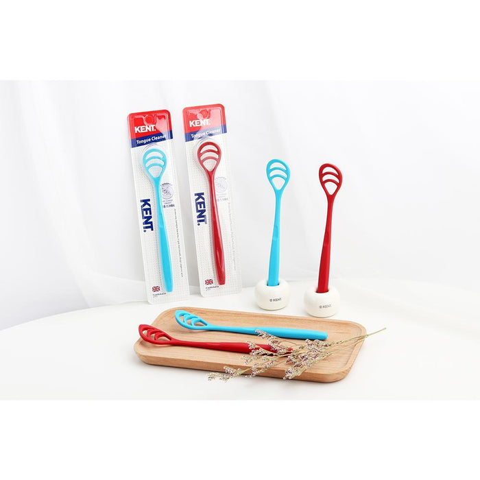 Kent Tongue Scraper Cleaner Pack of 3, Anti-bacterial, BPA Free hygiene oral care - Super Soft Toothbrush for great dental hygiene 