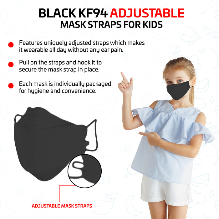 [Evergreen] KF94 Clean top Adjustable Straps Kids Small - Black