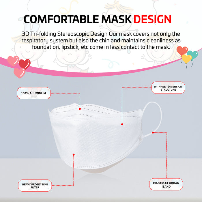 [HAPPYLIFE] GoodDay KF94 Premium Face Mask KIDS XSmall - White