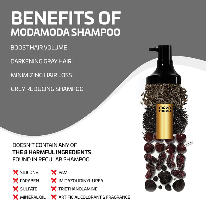 MODAMODA Pro Change Black Shampoo 300g I 10.5oz