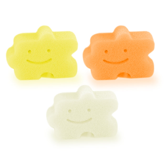 Smile Stick On Kitchen Sponges(White/Yellow/Orange)