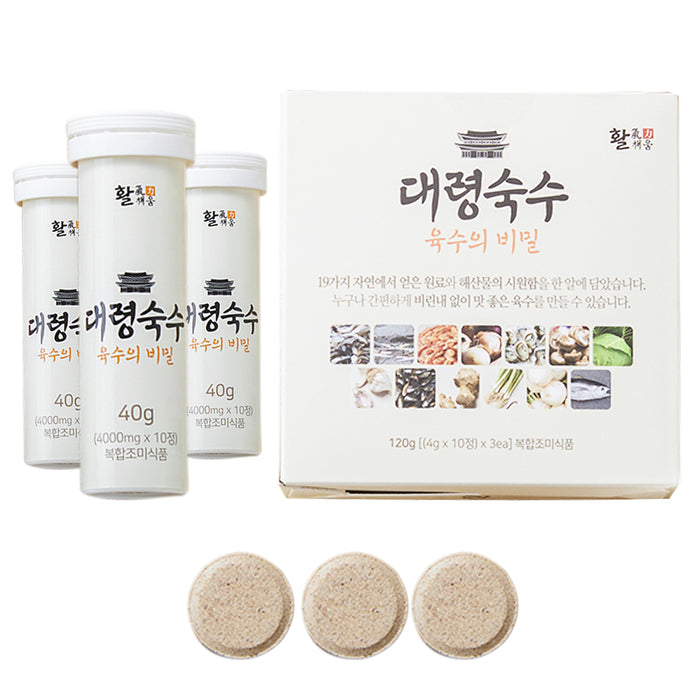 [DaeRyungSookSoo] Instant Korean Broth Soup Tablet 30 Tablets