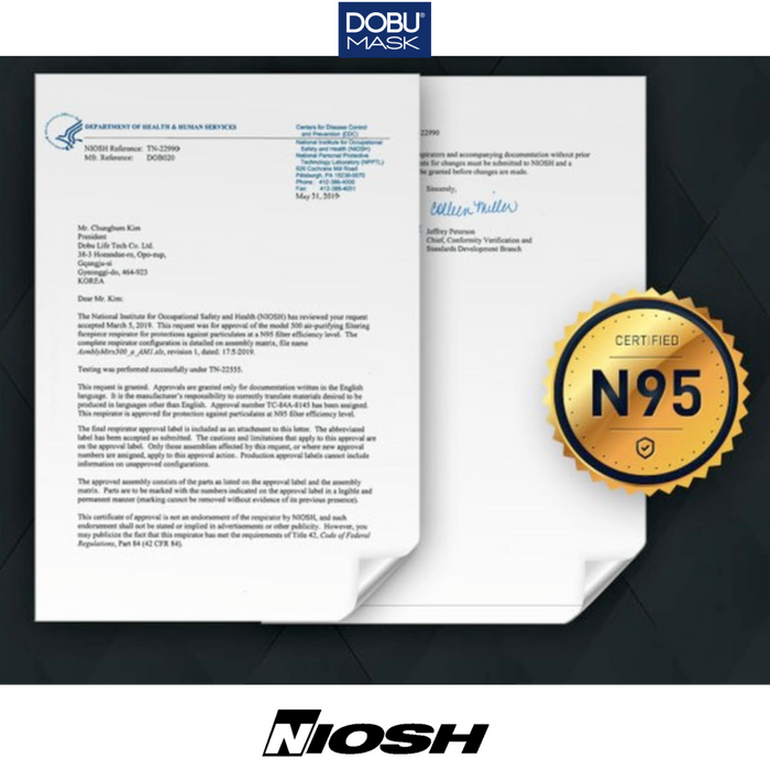 Dobu Niosh Approved N95 Dobu500(Made in Korea)