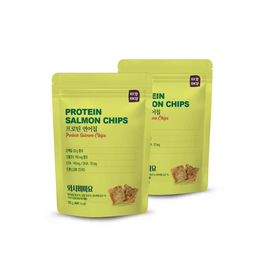 [TIGAKTEGAK] Protein Salmon Chips Wasabimayo 70g x 2 — KollecteUSA