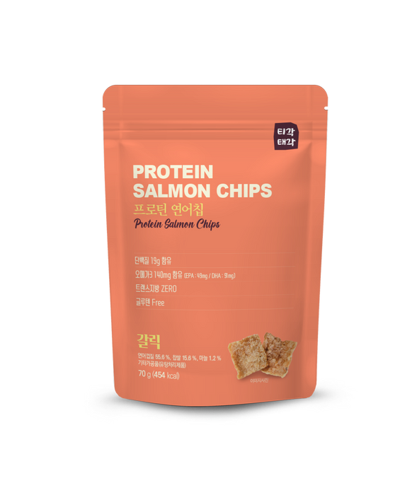 [TIGAKTEGAK] Protein Salmon Chips Garlic 70g x 2