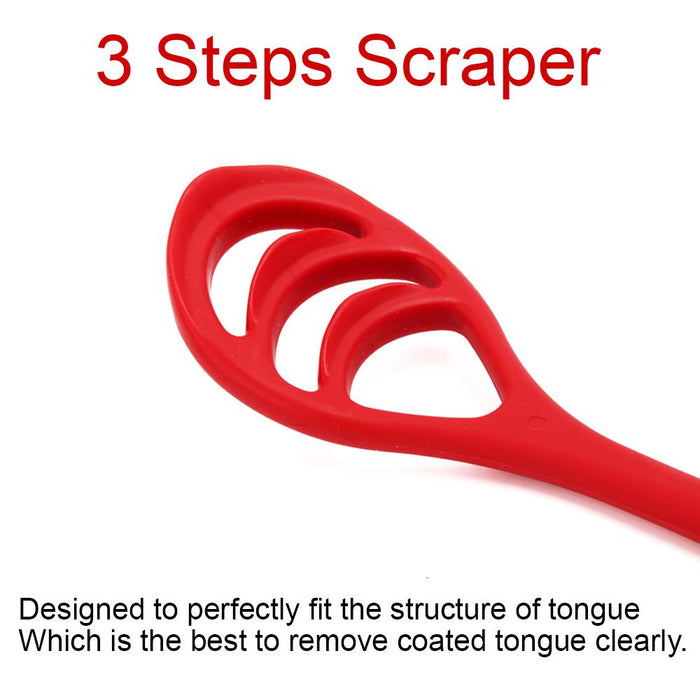 Kent Tongue Scraper Cleaner Pack of 3, Anti-bacterial, BPA Free hygiene oral care - Super Soft Toothbrush for great dental hygiene 