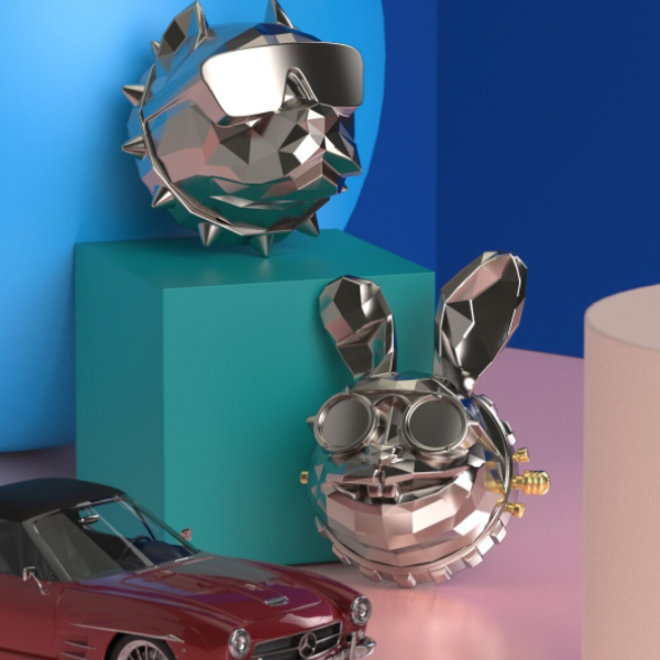 [De:Project]De:Bunny Car Diffuser Vent Clip with Porcelain Cartridge