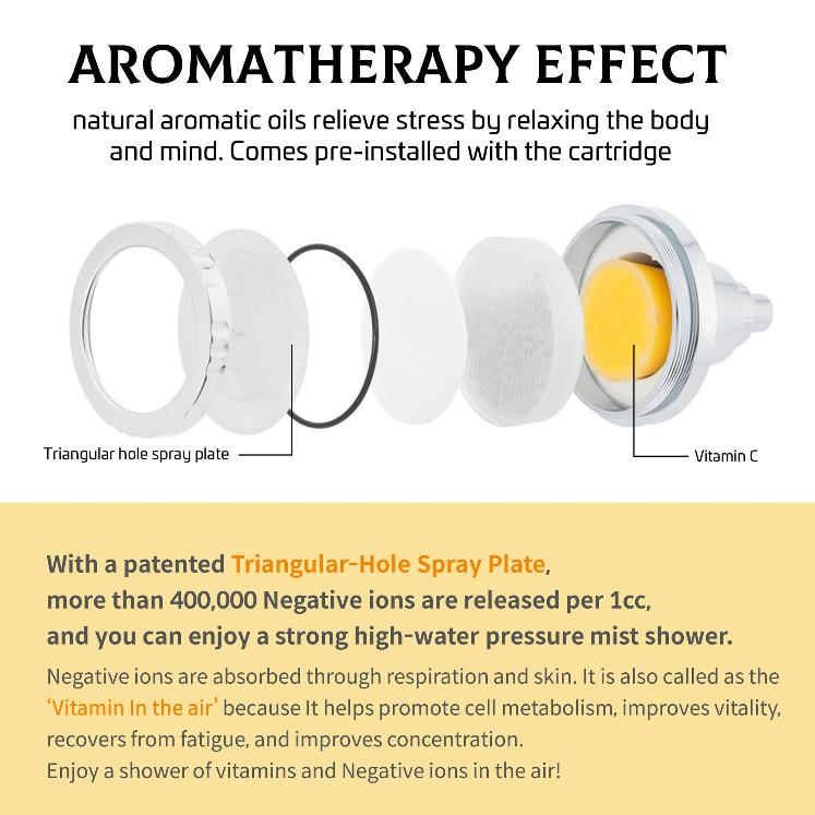 [Aroma Sense] OPUS WALL MOUNTED VITAMIN C SHOWER HEAD — KollecteUSA