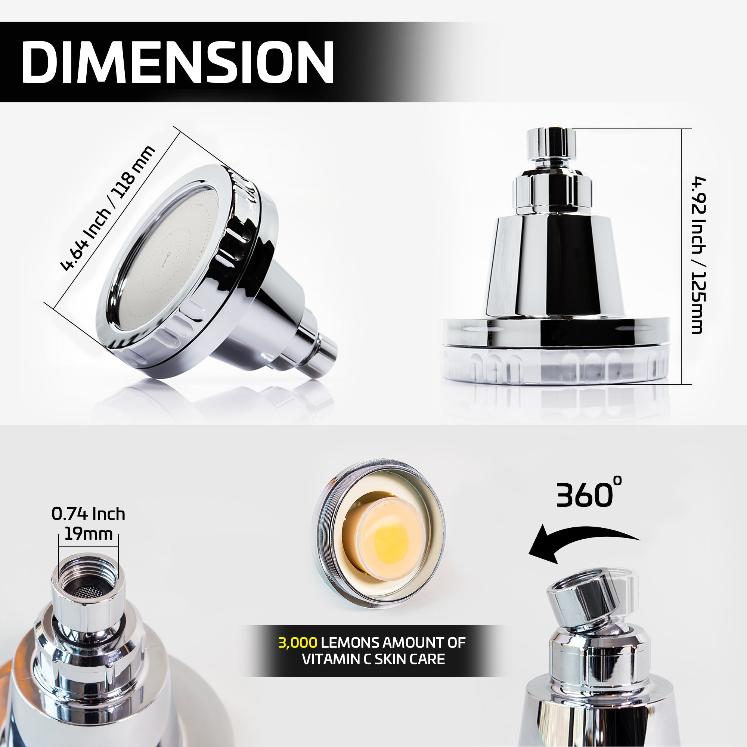 [Aroma Sense] OPUS WALL MOUNTED VITAMIN C SHOWER HEAD — KollecteUSA